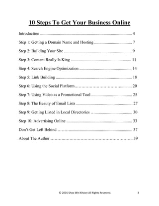 10 steps to get your business online | PDF