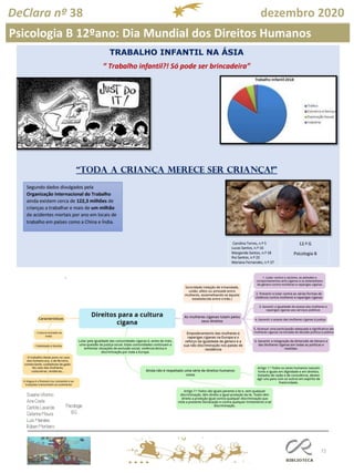 72
DeClara nº 38 dezembro 2020
Psicologia B 12ºano: Dia Mundial dos Direitos Humanos
 