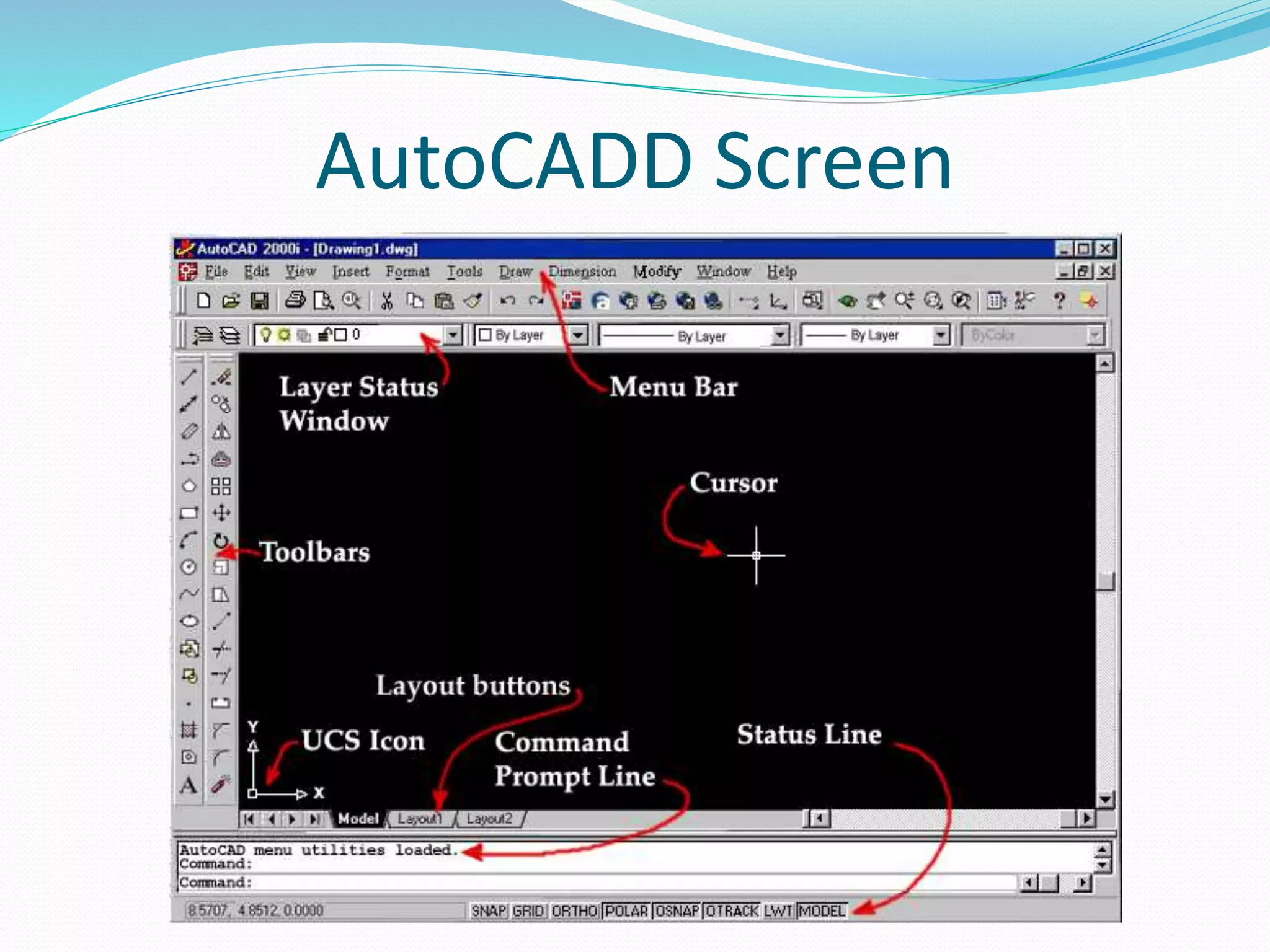 AutoCADD Screen
 
