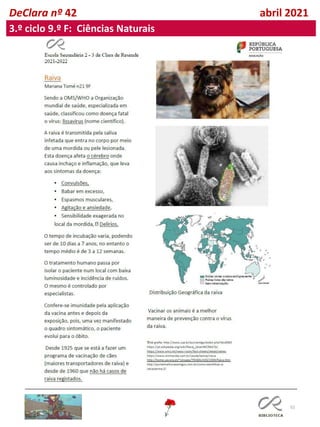 52
DeClara nº 42 abril 2021
3.º ciclo 9.º F: Ciências Naturais
 