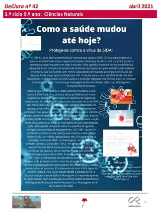 69
DeClara nº 42 abril 2021
3.º ciclo 9.º ano: Ciências Naturais
 