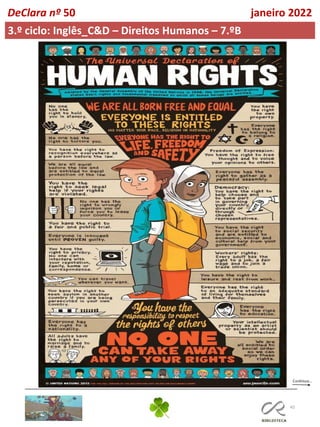 45
DeClara nº 50 janeiro 2022
3.º ciclo: Inglês_C&D – Direitos Humanos – 7.ºB
 
