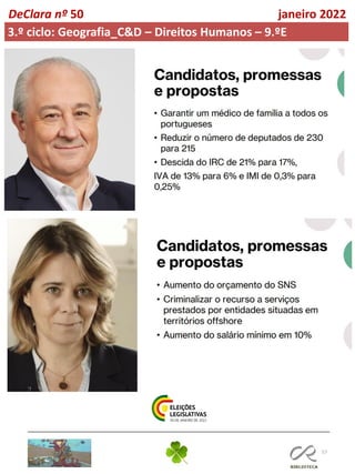 57
DeClara nº 50 janeiro 2022
3.º ciclo: Geografia_C&D – Direitos Humanos – 9.ºE
 