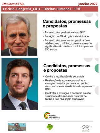 58
DeClara nº 50 janeiro 2022
3.º ciclo: Geografia_C&D – Direitos Humanos – 9.ºE
 