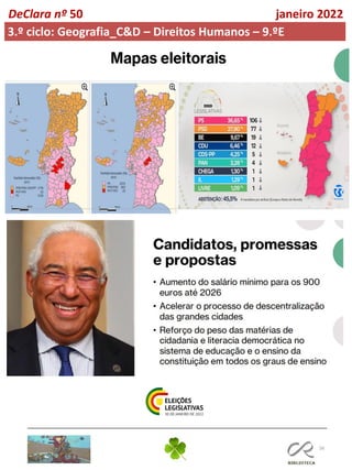 56
DeClara nº 50 janeiro 2022
3.º ciclo: Geografia_C&D – Direitos Humanos – 9.ºE
 