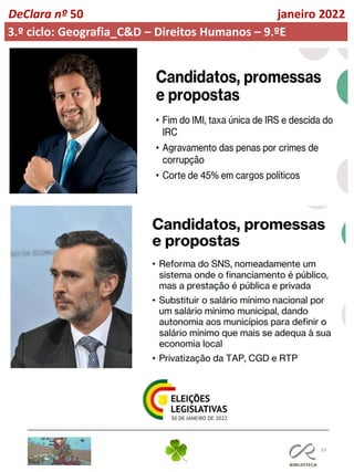 59
DeClara nº 50 janeiro 2022
3.º ciclo: Geografia_C&D – Direitos Humanos – 9.ºE
 