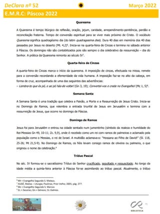 75
DeClara nº 52 Março 2022
E.M.R.C: Páscoa 2022
 