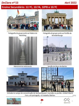 70
DeClara nº 53 Abril 2022
Ensino Secundário: 12.ºC, 10.ºA, 10ºB e 10.ºC
 