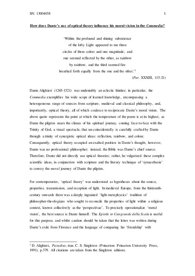 Essay Opening Essay How Does Dante S Use Of Optical Theory Influence His Moral Vi Sn Cloning Essays also Controversial Essay Sample Essay On Moral Essay How Does Dante S Use Of Optical Theory Citations Essay