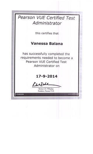 Pearson Vue Certification