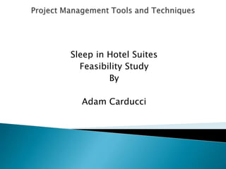 Sleep in Hotel Suites
Feasibility Study
By
Adam Carducci
 