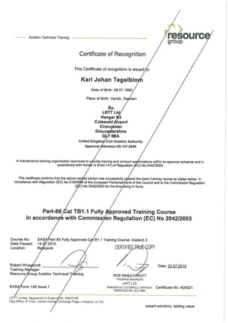Karl Johan Tegelblom_certificate