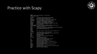 Practice with Scapy
 