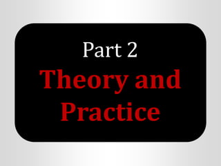 Part 2
Theory and
Practice
 