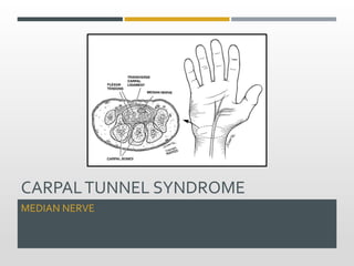 CARPALTUNNEL SYNDROME
MEDIAN NERVE
 