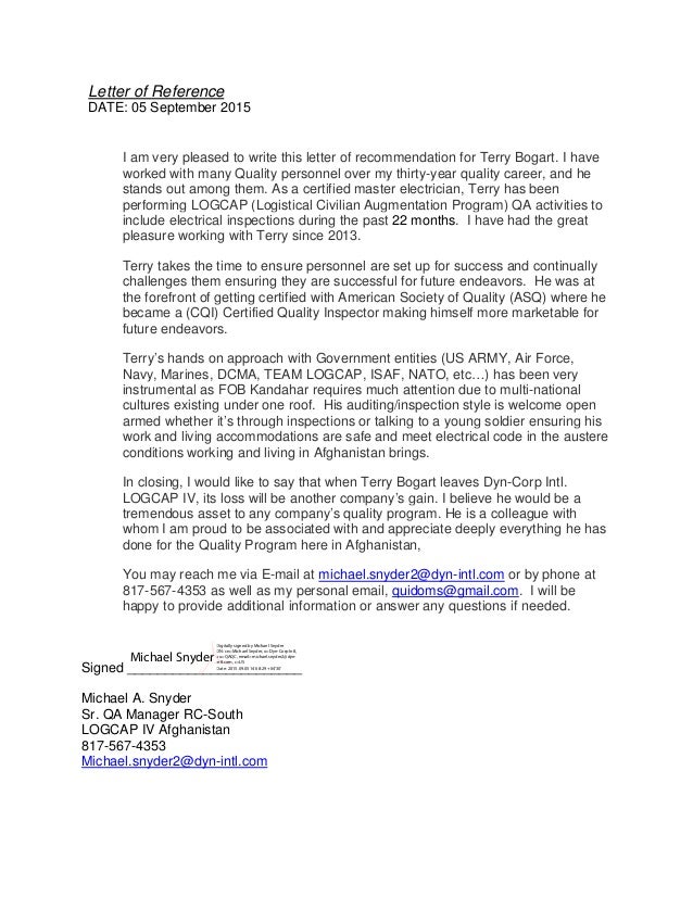 letter of reference michael snyder electrician letter of recommendation