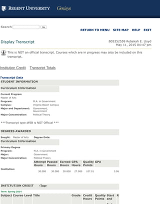 academictranscript | PDF