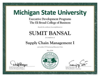 Supply chain management-I