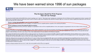 We have been warned since 1996 of sun packages
 