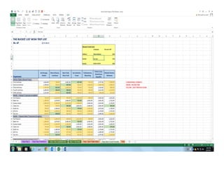 Excel Project SnapShots