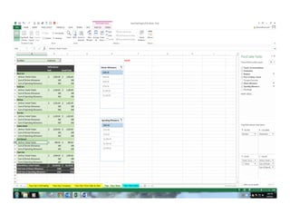 Excel Project SnapShots