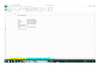 Excel Project SnapShots