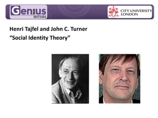 MPG Handout Pack
Henri Tajfel and John C. Turner
“Social Identity Theory”
 
