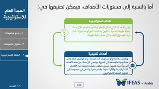 144
1-‫ـ٠ن‬‫ٟوٜ٪ٟدض‬
ٝ‫خٛود‬ ‫خٛ٠سذؤ‬
‫ٛالععشخظٰجٰص‬
2-ٰٜٚ‫ظذ‬‫ٟوٜ٪ٟدض‬
3-‫خٛخـص‬‫خالععشخظٰجٰص‬
ٟ‫ف‬ ‫رصٕ١فٙب‬ ٓ‫ف١ّى‬ ,‫األ٘ذاف‬ ‫ِضزٛ٠بد‬ ٌٝ‫ئ‬ ‫ثبٌٕضجخ‬ ‫أِب‬:
‫خععشخظٰجٰص‬ ٍ‫ؤ٧ذخ‬
ٝ‫خٛود‬ ٦ّ‫ـ‬٪‫خٛع‬ ٩‫ؤ‬ ‫خإلؿدس‬ ٚ‫ظ٠ؽ‬ ‫خٛعٮ‬ ٍ‫خأل٧ذخ‬ ‫٩٧ٮ‬ٙ‫خال‬‫ٟذش‬
‫ؤدخء‬ ‫ٟغع٪ٯدض‬ ٩‫ؤ‬ ‫٣عدجؿ‬ ‫ز٠ؽدزص‬ ١٪٘‫ُع‬ ،ً‫د‬ٰ‫٣غس‬ ‫ؿ٪ٯٜص‬ ‫صٟ٤ٰص‬
‫ؿ٪ٯٜص‬ ‫صٟ٤ٰص‬ ‫ٟذش‬ ٙ‫خال‬ ‫بٰٛ٨د‬ ٙ٪‫خٛ٪ط‬ ‫ٯشخد‬.
ٍ‫ؤ٧ذخ‬‫ظ٤ِٰزٯص‬
‫٩ٯٔظذ‬ٙ‫خال‬ ‫بٰٛ٨د‬ ٙ٪‫خٛ٪ط‬ ‫ٯشخد‬ ،‫ّدش‬‫ذ‬‫ٟذ‬ ‫ؤدخء‬ ‫ٟغع٪ٯدض‬ ٩‫ؤ‬ ‫٣عدجؿ‬ ‫ز٨د‬
٬ٛ‫ب‬ ‫ّـص‬‫ع‬٪‫ٟع‬ ‫صٟ٤ٰص‬ ‫ٟذش‬‫ٓظٰشش‬.‫٩ٯٌـٮ‬ٍ‫خأل٧ذخ‬ ٥‫٧ز‬ ٢ٟ ٍ‫٧ذ‬ ُّٚٗ
ٍ‫خأل٧ذخ‬ ٢ٟ ‫٩ٟ٤سؽٔص‬ ‫ٟشعٔص‬ ١٪٘‫٩ظ‬ ،ً‫د‬ٰ‫٣غس‬ ‫ٓظٰشش‬ ‫صٟ٤ٰص‬ ً‫ص‬ٜ‫ٟشد‬
٬ٛ‫ب‬ ‫ٟج٠٪ه٨د‬ ‫ُٮ‬ ٬‫٩ظغو‬ ،ً‫خ‬‫ه٠ش‬ ‫٩ؤٓظش‬ ً‫خ‬‫ظذذٯذ‬ ‫٩ؤٗؽش‬ ،‫خالععشخظٰجٰص‬
ٍ‫خٛ٨ذ‬ ْٰٔ‫ظذ‬‫خالععشخظٰجٮ‬
7-3ٍ‫خال٧ذخ‬
 