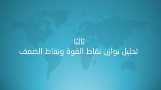 ‫ثبٌثب‬
ْ‫رٛاز‬ ً١ٍ‫رس‬‫ٔمبط‬‫اٌمٛح‬‫ٚٔمبط‬‫اٌضؼف‬
 