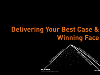 Delivering Your Best Case &
              Winning Face



         Dean Crutchfield Associates
 