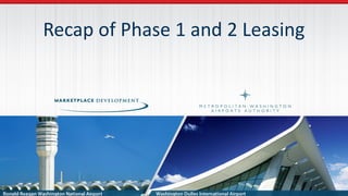 Recap of Phase 1 and 2 Leasing
 