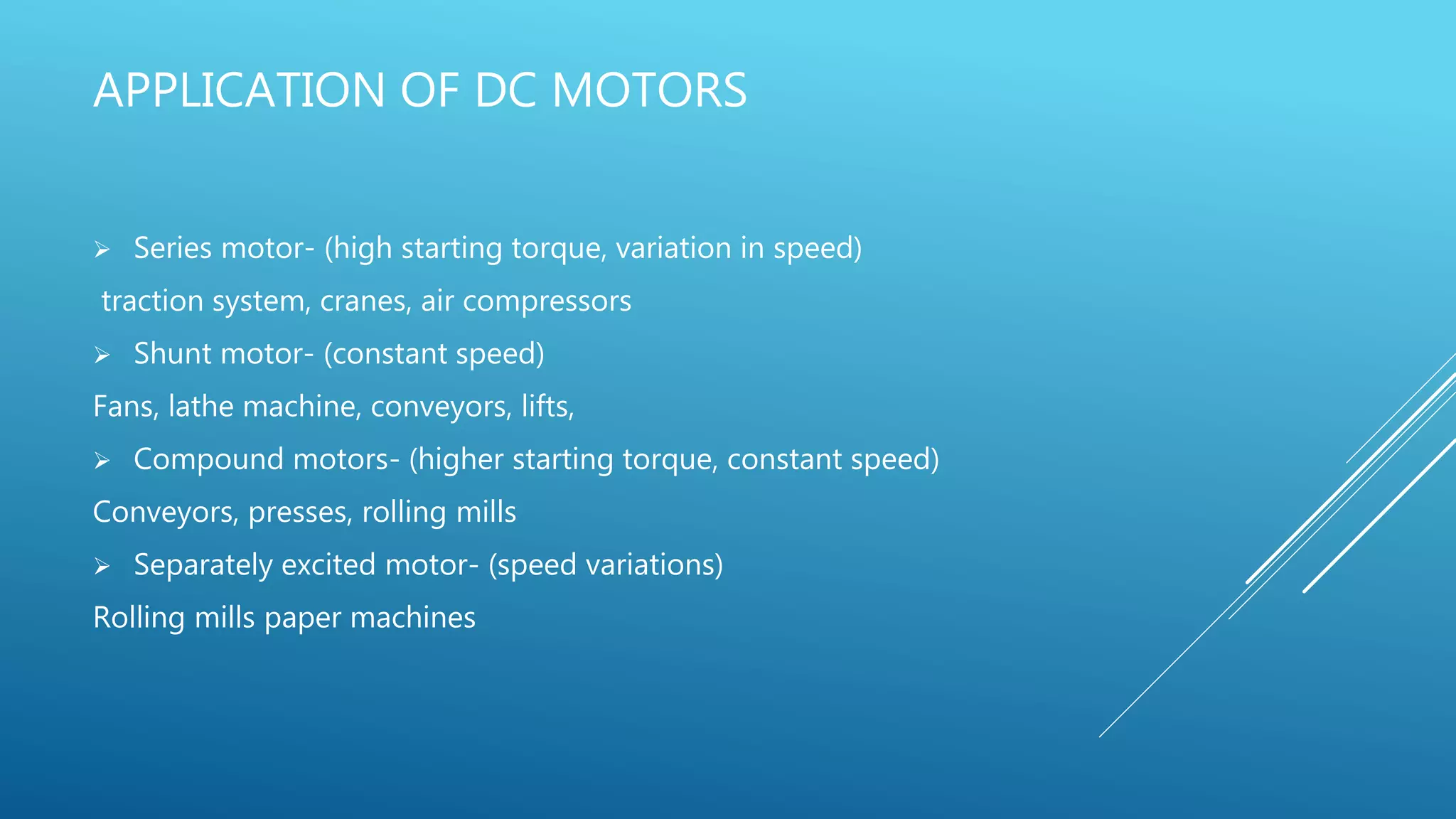 Dc & ac motors | PPTX