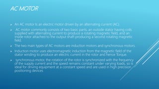 Dc & ac motors | PPTX