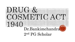 Dr.Bankimchandra
2nd PG Scholar
 