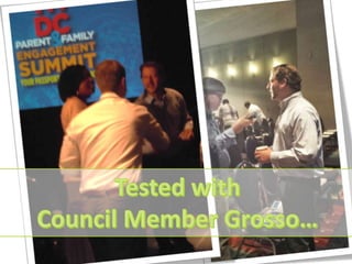 ”
“
The Legislative Playbook…
… is a responsive design website where
Council Members can use both DCA4C’s
data and the real-time feedback of
constituents to make informed policy
decisions on issues that affect DC’s most
vulnerable residents; children.
 