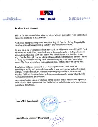 UzKDB Rec Letter