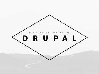 D R U P A L
R E S P O N S I V E I M A G E S I N
 