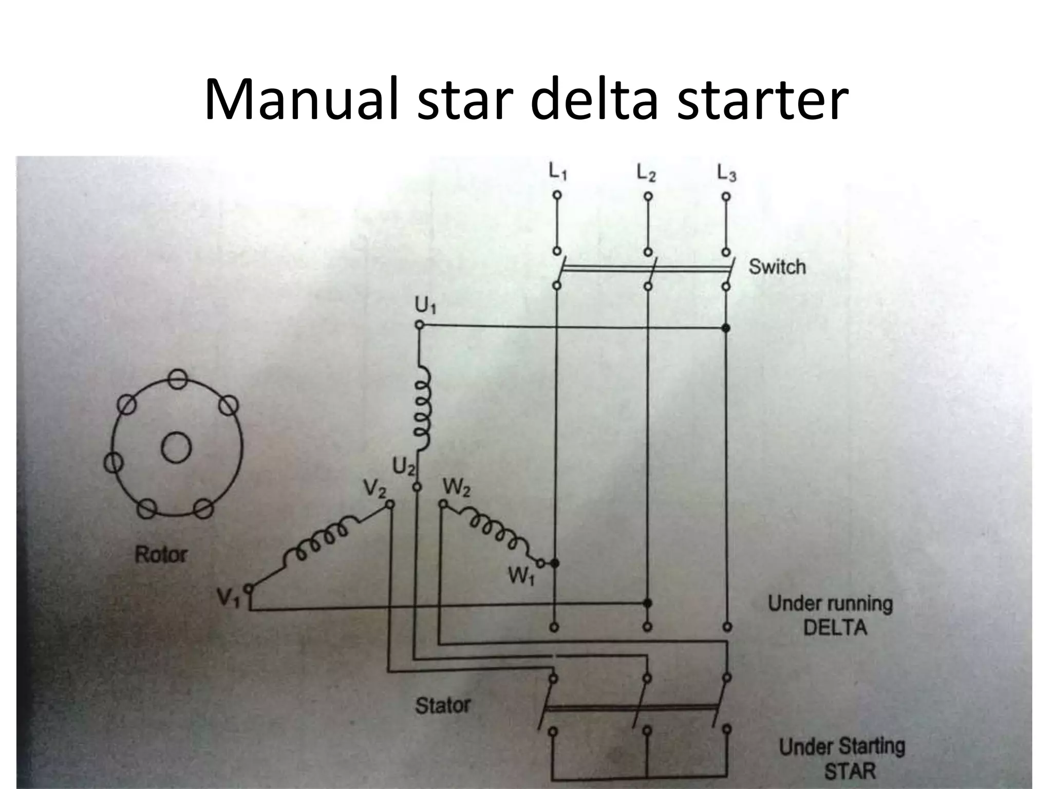 Manual star delta starter