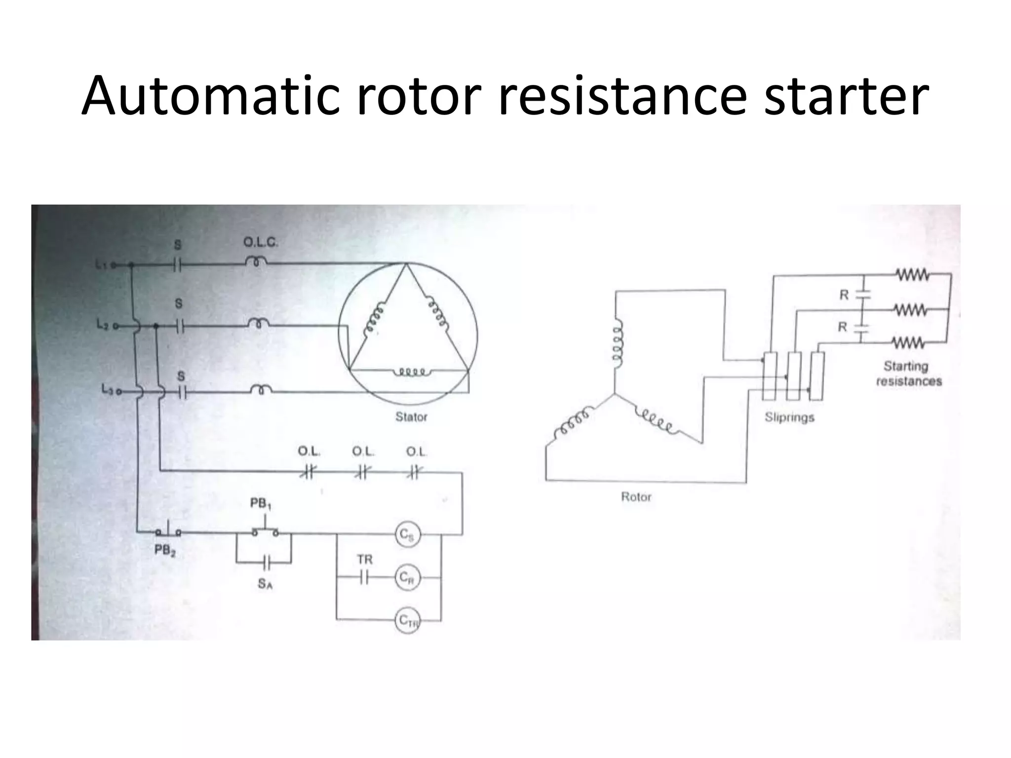 Automatic rotor resistance starter