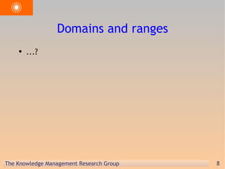 Domains and ranges ...? 