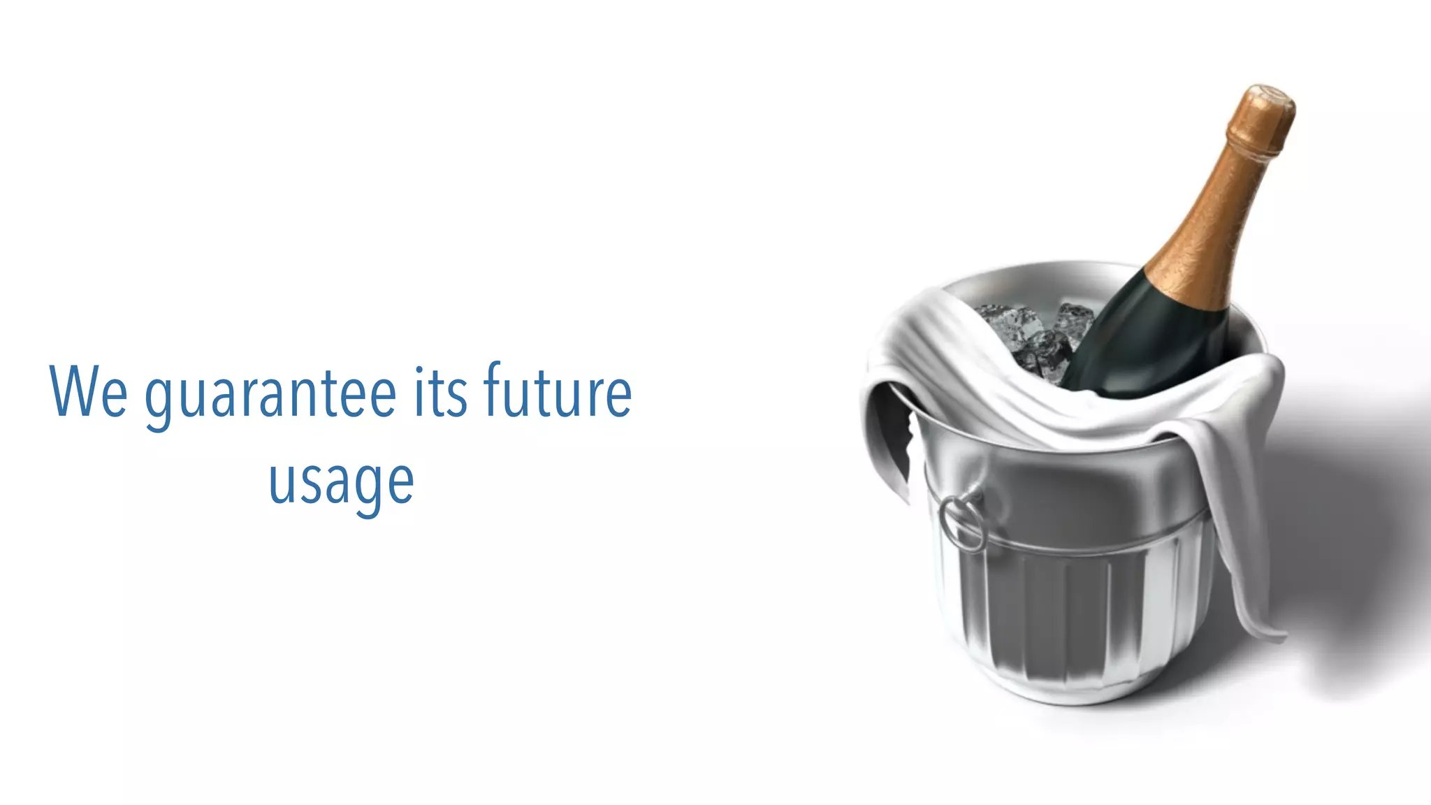 We guarantee its future
usage
 