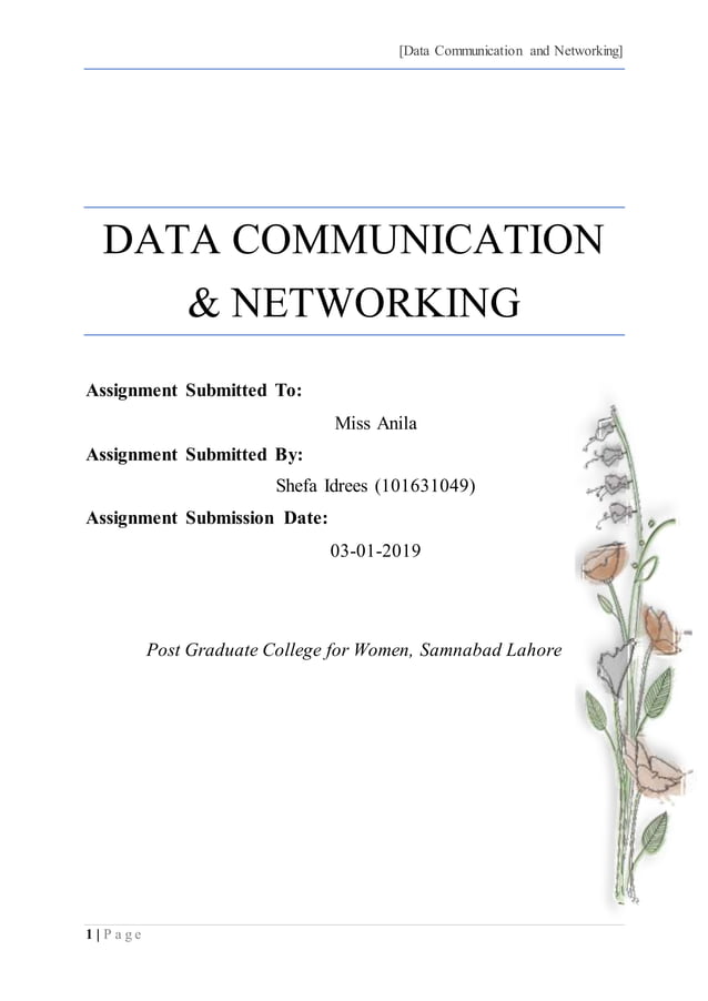 Data Communication IPv6, OSI Model, Transmission Impairments PDF