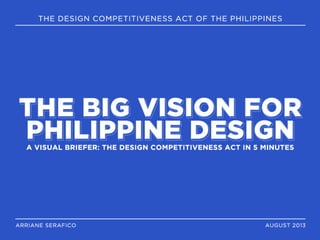 Philippine Design Competitiveness Act of 2013: A Visual Briefer