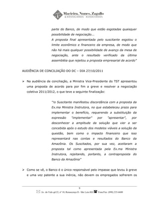 Dissidio Coletivo BASA 2011