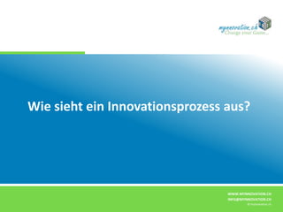 WWW.MYNNOVATION.CH
INFO@MYNNOVATION.CH
© mynnovation.ch
Wie sieht ein Innovationsprozess aus?
 
