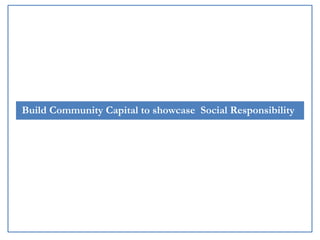 Build Community Capital to showcase Social Responsibility

 