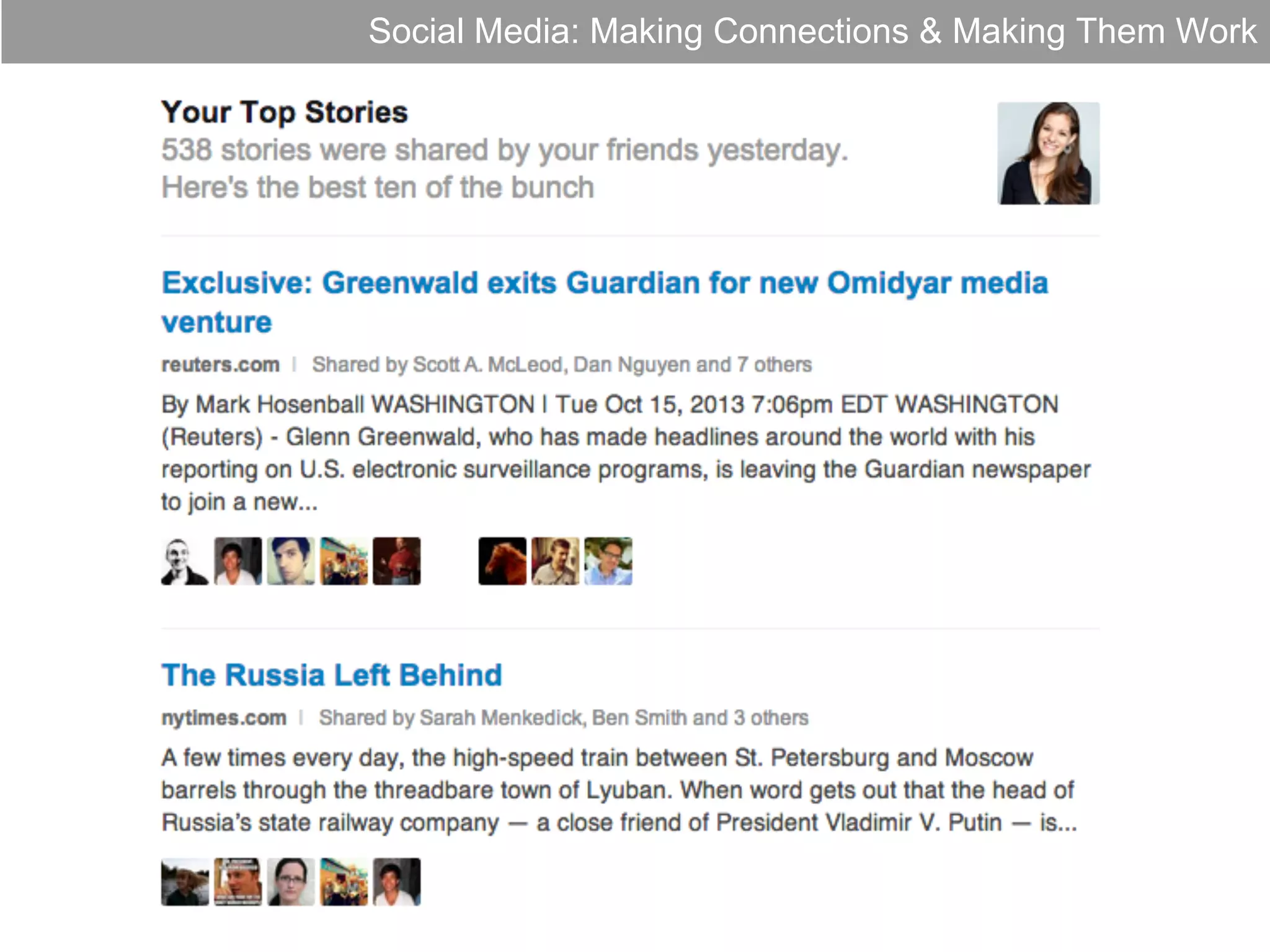 Social Media: Making Connections & Making Them Work

 