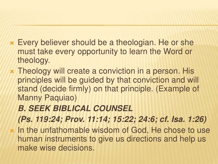 The Biblical Decision Making Model