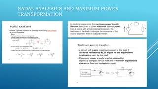 NADAL ANALYSUIS AND MAXIMUM POWER
TRANSFORMATION