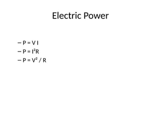 Fundamentals and Applications of Direct Current Electric Circuits | PPTX